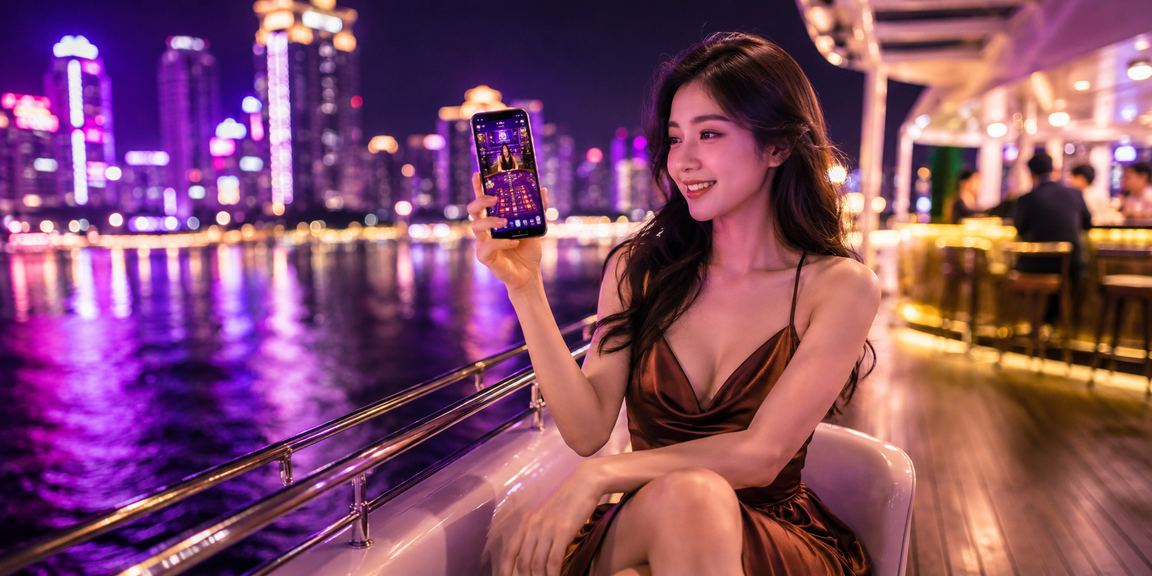 Người dùng tại Nha Trang xem câu hỏi trợ giúp trên điện thoại trong quán cà phê